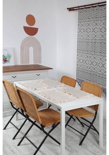Naturel Amerikan Servisi 4'lü Vintage 30x45 CM