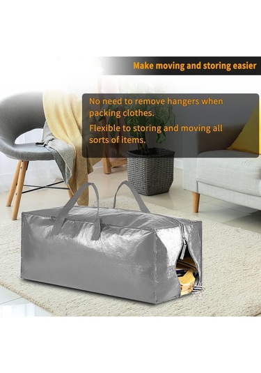 Homyl Ağır Hizmet Tipi Taşınma Çantası Yurt Saklama Giyim Gümüş