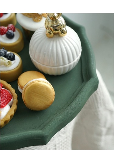 Soğuk Renkli Kurutulmuş Meyve Tepsileri Ahşap Servis Tepsi Gıda Su İçecek Plaka Düğün Tatlı Çanak Kozmetik Depolama Çatal Organizatör Depolama Tepsileri Yeşil Ahşap - Gri