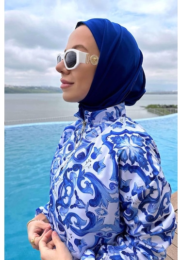 Kahijab Sea Tesettür Mayo - L Mavi