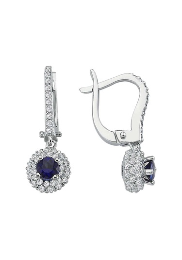Sirius 0,70 Karat Pırlanta 18K Ve Safir Taşlı Küpe 0804E0126