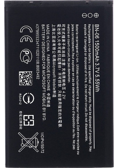 Nokia Lumia 430 Bn-06 Batarya Pil 1500 Mah