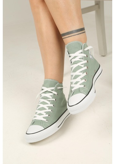 Bağcıklı Unisex Uzun Keten Ayakkabı-su Yeşili-118 Su Yeşili