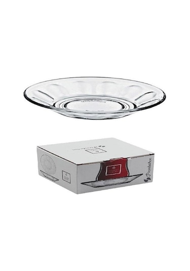 Paşabahçe 54411 Optikli Çay Tabağı 6'lı Şeffaf