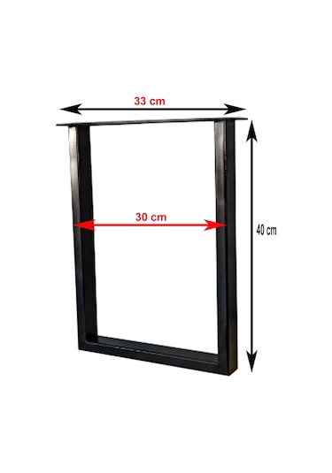 Bin1Fırsatt Metal Ayak Ahşap Masif Kütük Orta Yan Zigon Sehpa Bank Ayağı