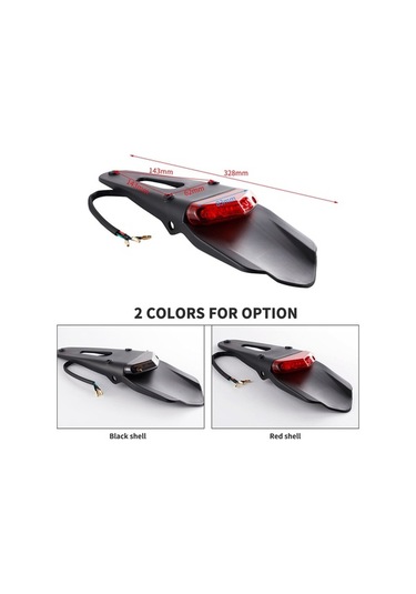 Pazly Evrensel Off-road Araç Ve Motosiklet Çamurluğu Led Arka Işıklı, Güçlü Yansıtma Destekli