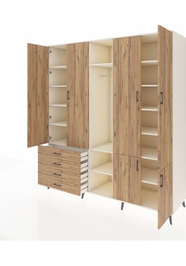 Kronos Dolap 14 Raflı 4 Çekmeceli Tek Askılı 220x59x243 Aytaşı-çam/çam Atlas Çam/atlas Çam Kronos Dolap 14 Raflı 4 Çekmeceli Tek Askılı 220x59x243 Aytaşı-çam/çam Atlas Çam/atlas Çam