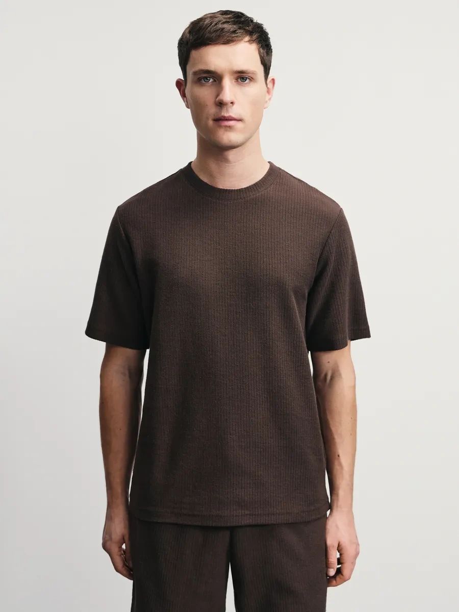 Zarına Yaz İçin Temel Eşofman Tişörtü 412235447 Koyu Kahverengi