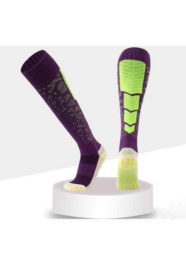 Homyl Futbol Çorapları Atletik Yumuşak Spor Çorabı Basketbol Mor