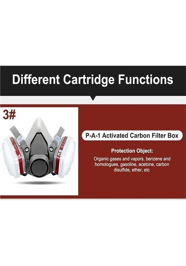 Trendooze 6200 Solunum Yarım Yüz Kapatma Gaz, Sağlam Koruma