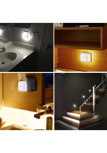 Maoyaya Akıllı Gece Lambası - Beyaz Işık, Otomatik Sensörlü Ve Ayarlanabilir Beyaz