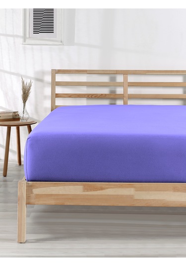 %100 Pamuklu Tek/çift Kişilik Lastikli Çarşaf Fitted Jersey Penye Çarşaf Lila