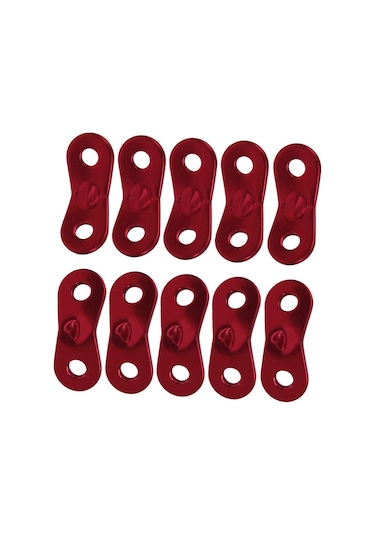 Homyl 10 Adet 5mm Alaşım Kilit Halat Gerdiriciler Kırmızı Kırmızı