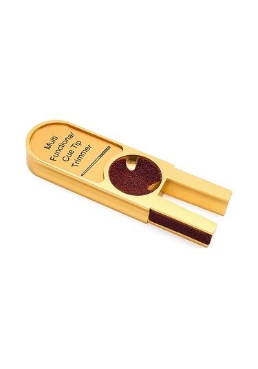 Youtek Bilardo İşkence Aleti - Çok Amaçlı İstaka Ucu Düzeltme Ve Parlatma Aracı Altın Renk