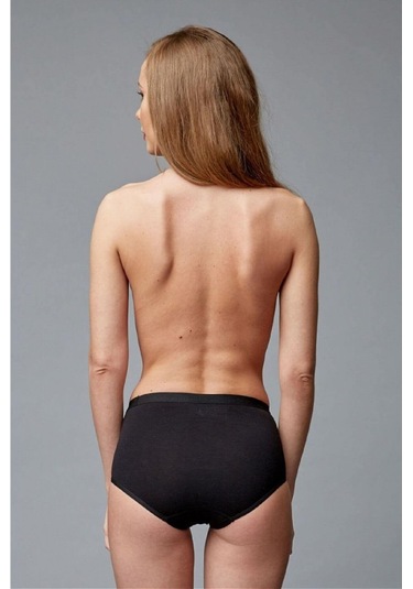 Blackspade 1311 Kadın Pamuk Yüksek Bel Dantelli Külot-siyah Siyah