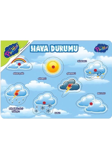 Playwood Ahşap Tutmalı Puzzle Hava Durumu Ony284