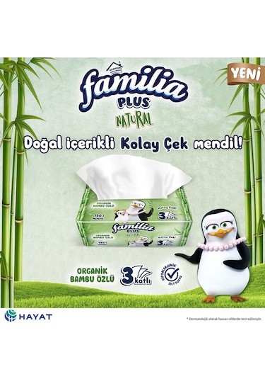 Familia Plus Natural Çek Al Mendil 150li 9 Paket X 150 Yaprak