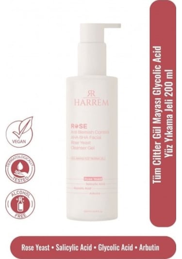 Harrem Rose Series Gül Mayası Glycolic Hassas Yüz Yıkama Jeli 2 HARREM.038