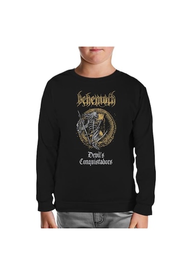 Behemoth - Devil'S Conquistadors Siyah Çocuk Sweatshirt