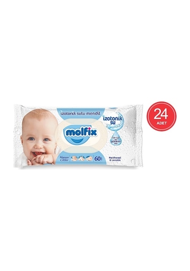 Molfix Hassas Ciltler Izotonik Sulu Mendil 24 X 60'Lı