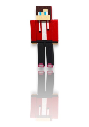 Loy3d Minecraft - Mikey Ve Jj 12 Cm Oynar Kol Ve Bacak, Boya Yok 1 Pcs