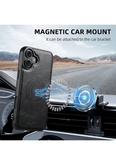 Uyumlu İphone 16 Kılıfı Magsafe Kart Tutucu Stand Telefon Kılıfı Siyah İle Uyumlu Çok Renkli