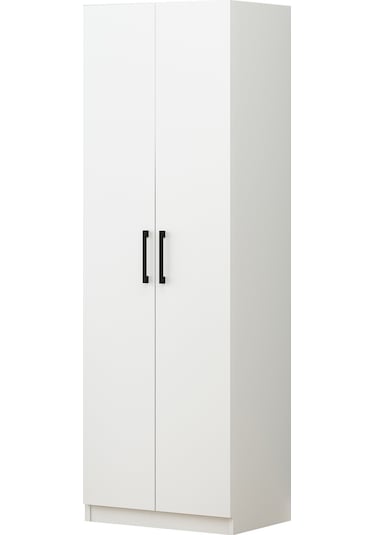 Tiba Erzak Dolabı 4 Raflı 180 Cm Çok Amaçlı Dolap Banyo Dolabı Beyaz Beyaz