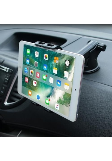 Coofbe Teleskopik Vantuzlu Araç Tablet Tutucu Araç Telefon Tutucu Torpido Üzeri Cama Yapışan Araç Tablet Tutucu