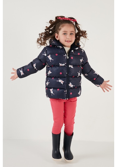 Lela Ekstra Dolgulu Içi Yumuşak Polarlı Kapüşonlu Şişme Kız Çocuk Mont 5763001 Lacivert