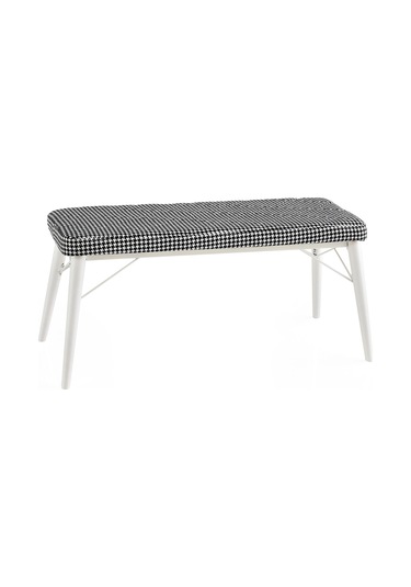 Bench Puf Metal Ayaklı Kazayağı Kumaş 40cmx95cm