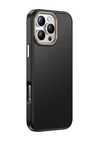 İphone 16 Pro Uyumlu Kılıf M-safe Şarj Özellikli Karbon Fiber Görünümlü Zyl Antina Kapak - M Mavi