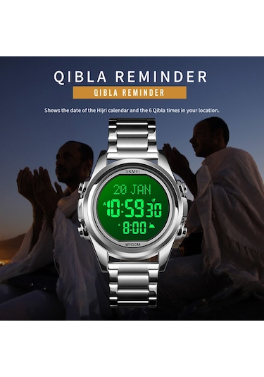 Skmeı Müslüman Dijital Saat - Namaz Qibla Pusulası, Hijri Takvimi, Kur'an Ayraç, Şehir Seçim Fonksiyonu, Tarih, Hafta, Alarm, Arka Işık, 3atm Su Geçirmez, Erkek Azan Saatleri, İslami Bileklik, Erkek Çok Renkli Skmeı Müslüman Dijital Saat - Namaz Qibla Pusulası, Hijri Takvimi, Kur'an Ayraç, Şehir Seçim Fonksiyonu, Tarih, Hafta, Alarm, Arka Işık, 3atm Su Geçirmez, Erkek Azan Saatleri, İslami Bileklik, Erkek Çok Renkli