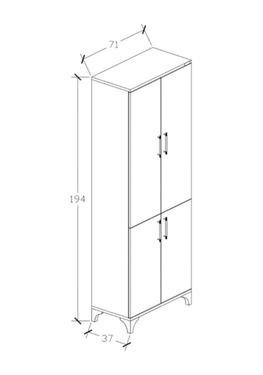 % 100 Mdf Lam Beyaz 4 Kapaklı Kapak Beyaz Gövde Çok Amaçlı Dolap % 100 Mdf Lam Beyaz 4 Kapaklı Kapak Beyaz Gövde Çok Amaçlı Dolap