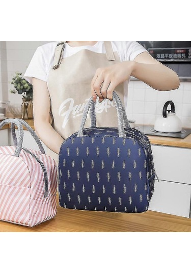 Öğle Yemeği Çantası Yalıtımlı Çanta Öğle Yemeği Çantası Yalıtımlı Çanta Pirinç Poşeti Kalınlaştırılmış Alüminyum Folyo Tote Çanta Lacivert Flamingo Pxcl --