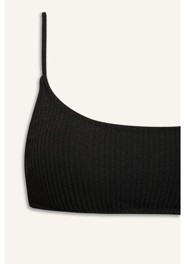 Defacto - Regular Fit Bürümcük Siyah Bikini Üstü B7207AX24SM Siyah