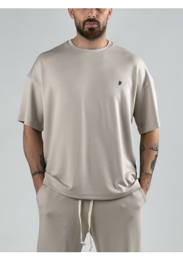Cocopelli Bej Erkek T-shirt Coc3013-2