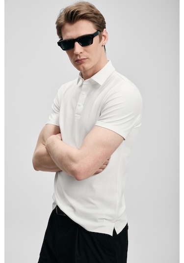 Lufian Jaxon Hi- Tech Performance Dikişsiz Polo Tişört Beyaz 111040241100500