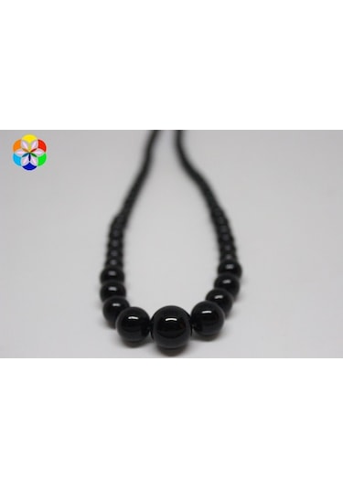 Onix (Oniks) Taşı Kolye Kehribar  Klipsli