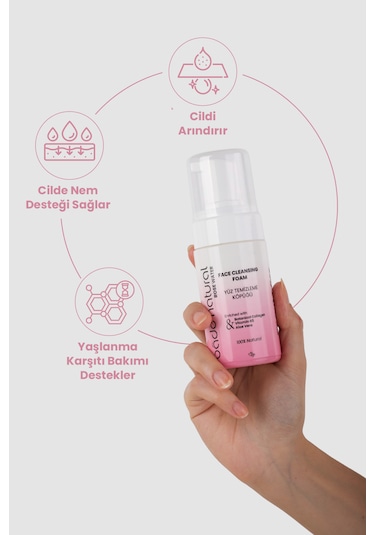 Bade Natural Gül Suyu İçerikli Yüz Temizleme Köpüğü 100 ML