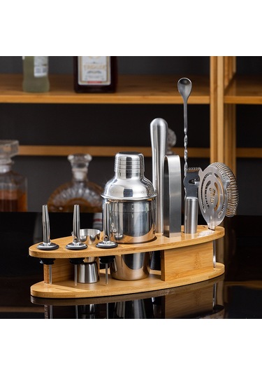 11 Parçalı Paslanmaz Çelik Kokteyl Şeker Seti - Profesyonel Bar Malzemeleri 350 Ml