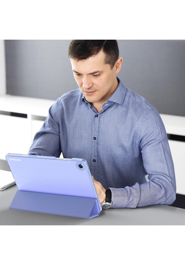 Samsung Galaxy Uyumlu Tab A9 Plus X210 X213 X215 X217 Kılıf New Pu Deri Smart Standlı Case Uyku Modlu