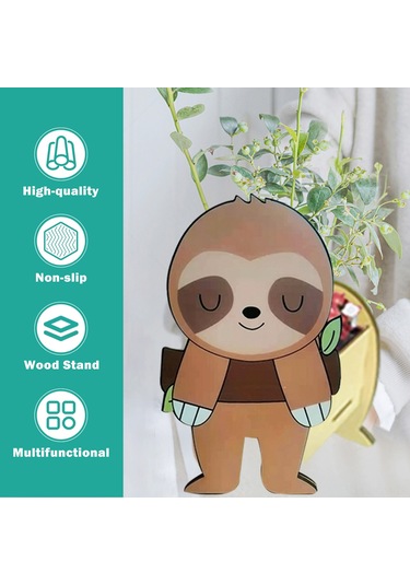 Suofeng Sevimli Hayvan Şekilli Ahşap Saksı - İç Mekan & Bahçe Dekorasyonu İçin Çok Amaçlı Bitki Yetiştirme Kabı