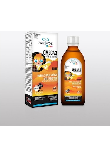 Zade Vital Miniza Omega 3 + Yer Fıstığı Yağı 150 ML