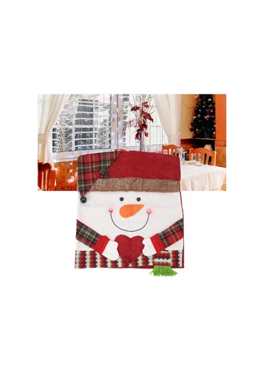 Skycity Noel Dekorasyonu Sandalye Örtüsü - Yumuşak Kumaş, 52x47cm, Noel Tema Desenli, Ev Dekorasyonu Diğer