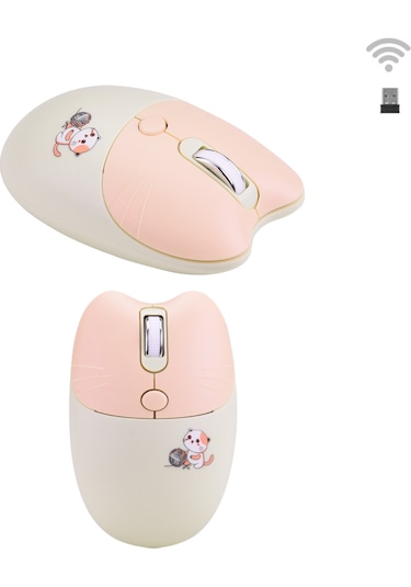Geezer Kablosuz Sessiz Klavye Mouse Seti Bej Smk-672
