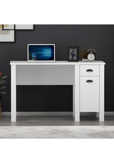 Optima Çalışma Masası - Beyaz / Beyaz Beyaz