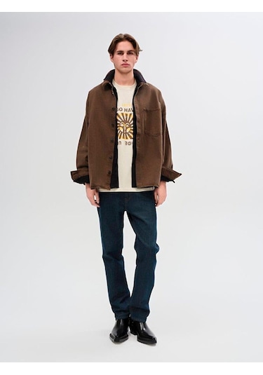 Ltb Wıllo Sepıa Brown Wash Erkek Kot Gömlek Kahverengi