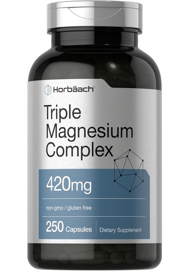 Horbäach Triple Magnesium Magnezyum Complex 420 Mg 250 Caps Glut