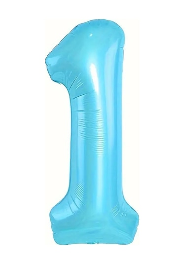 Beysüs Mavi 1 Rakam Folyo Balon 80 Cm Mavi
