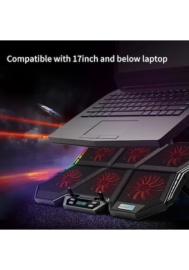 Hpy Pazar Coolcold Rgb Gaming Laptop Soğutucu Altı Fanlı, 12 17"